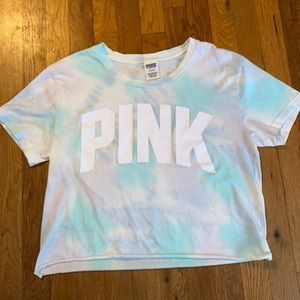 Victoria Secret PINK Cropped Tye Dye Shirt